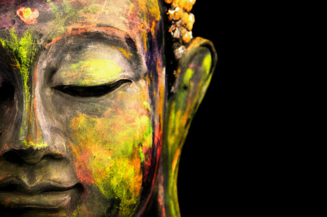 Detail of radiant Buddha.