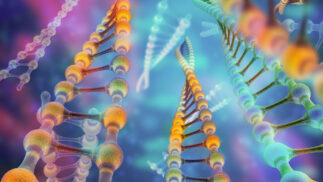 Drawing of DNA helix.