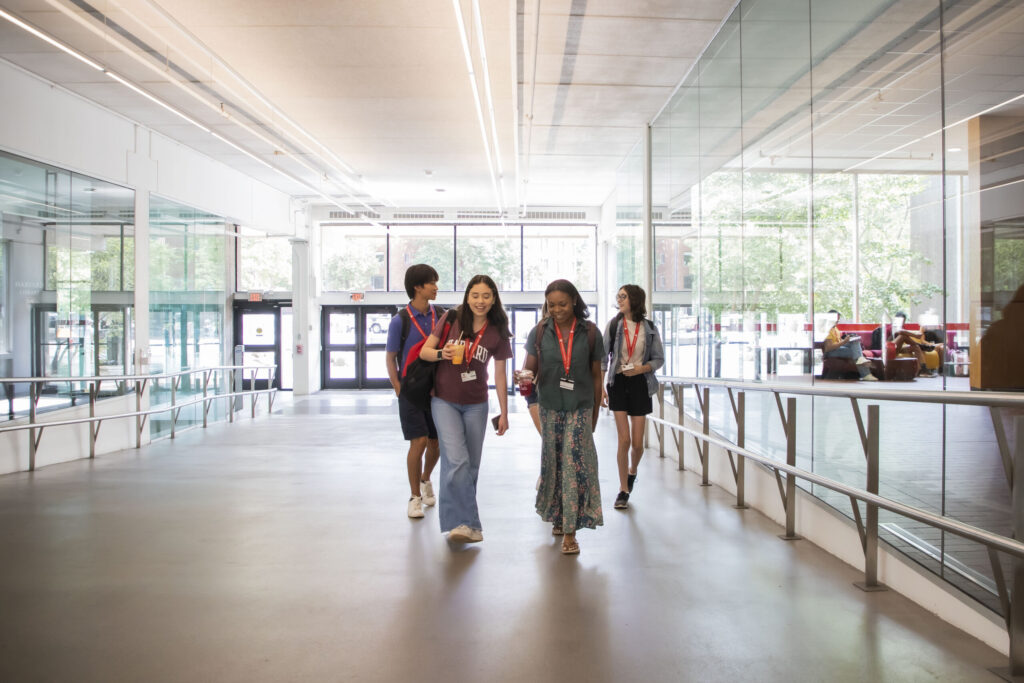 Harvard Summer School students sit in a classroom.